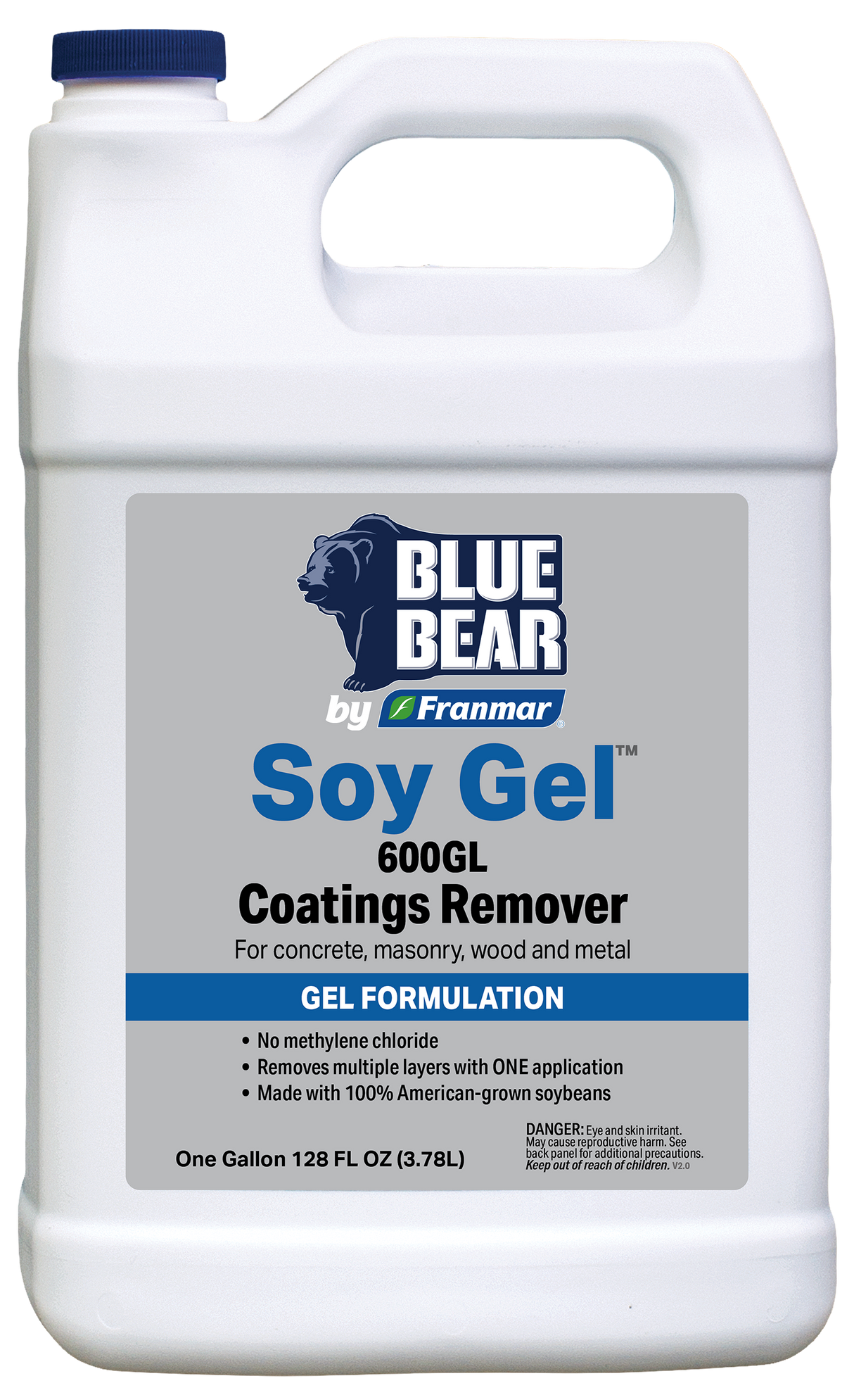 Franmar BLUE BEAR Soy Gel 600GL Coatings Remover - Gallon
