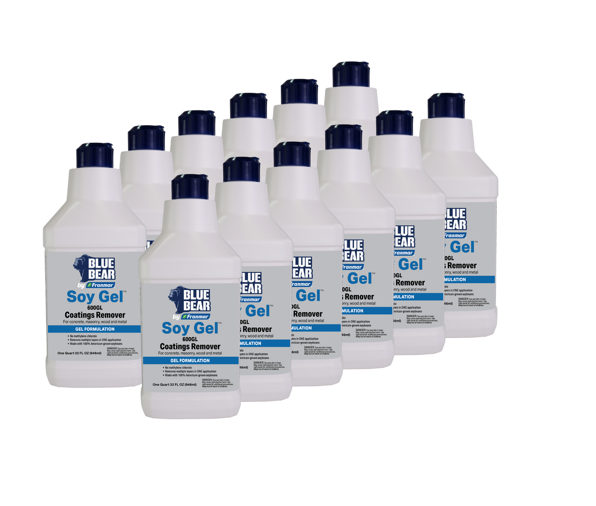 Franmar BLUE BEAR Soy Gel 600GL Coatings Remover - 12 Quart Case