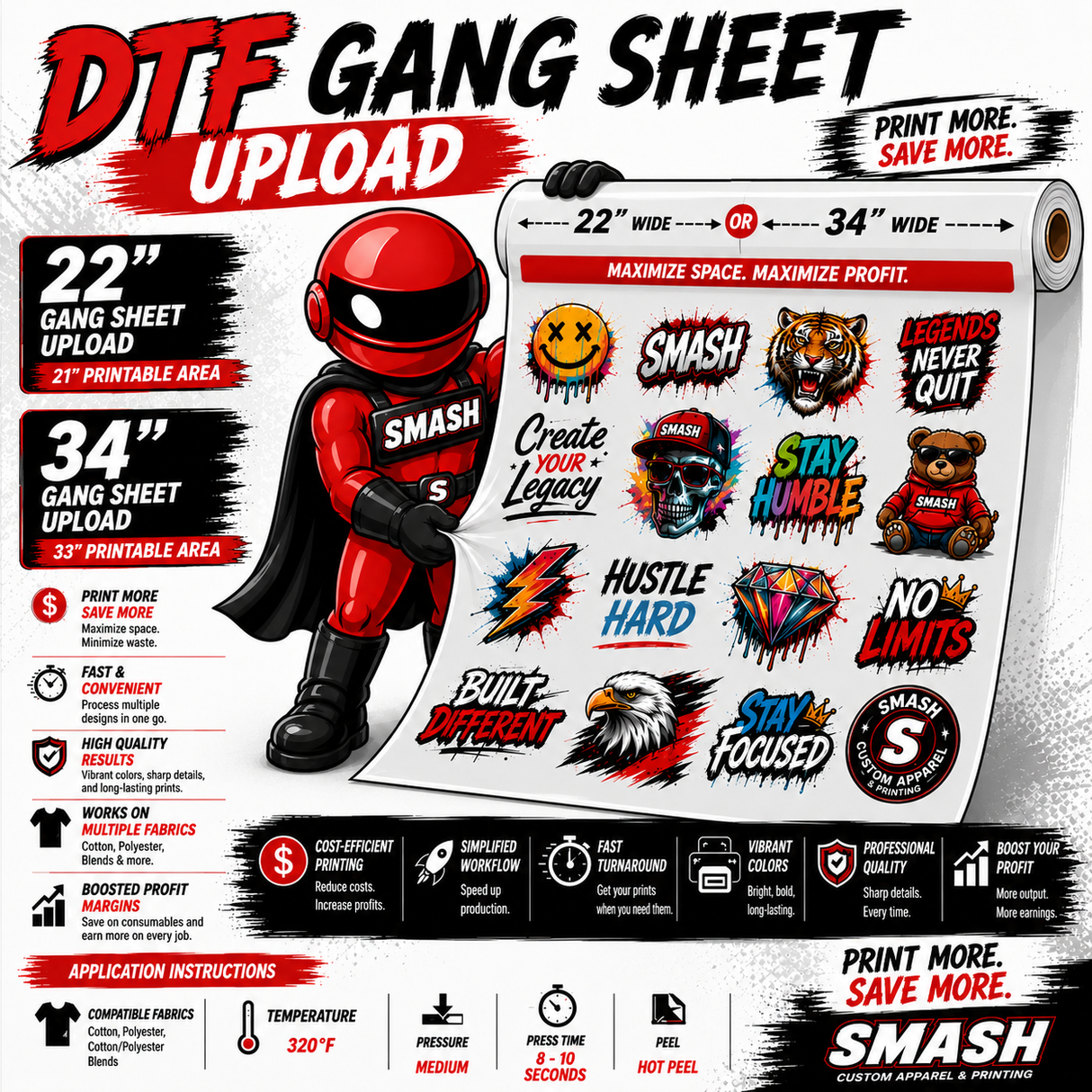 DTF Gang Sheet Upload 22" & 34"