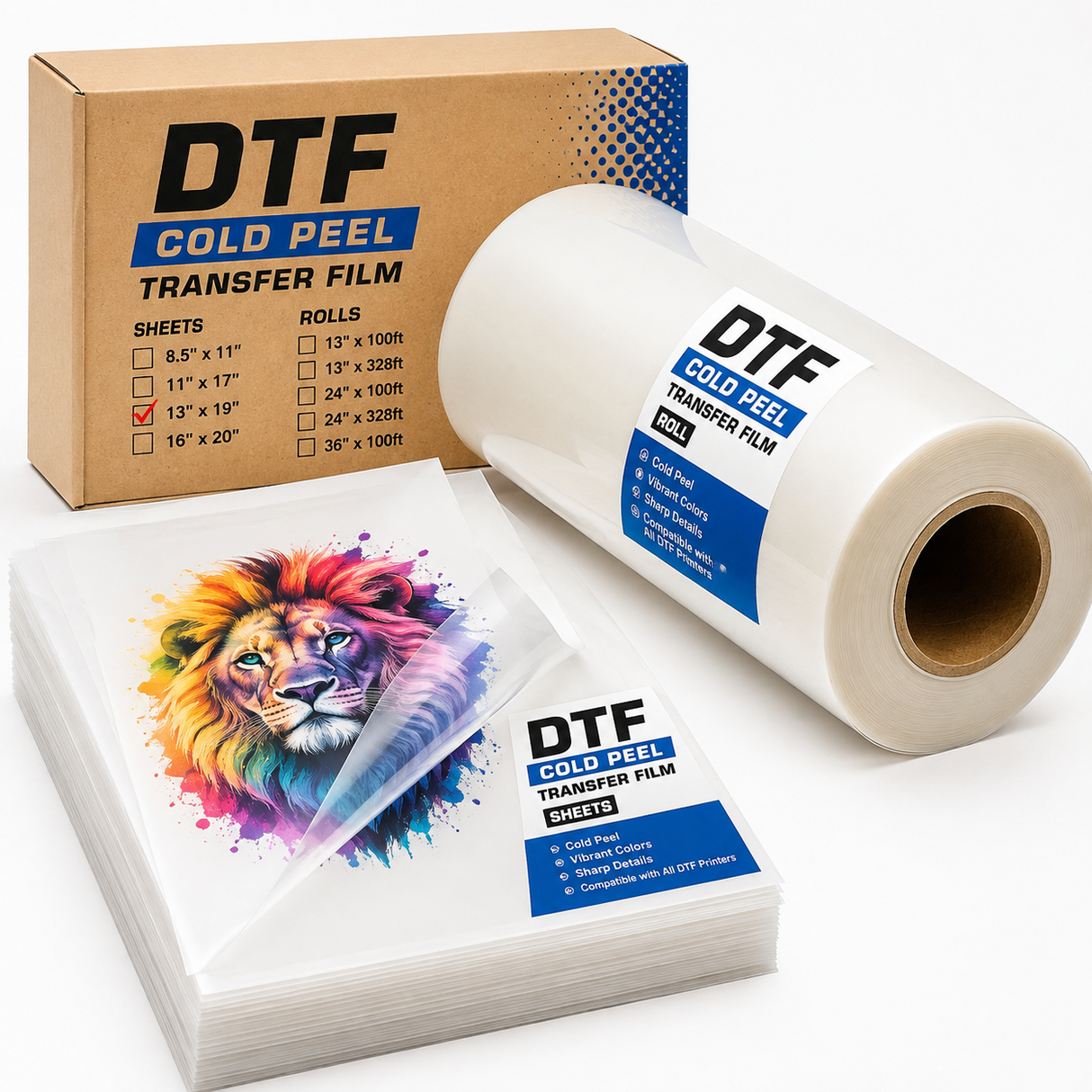 DTF Warm /Cold Peel Transfer Film – Sheets & Rolls