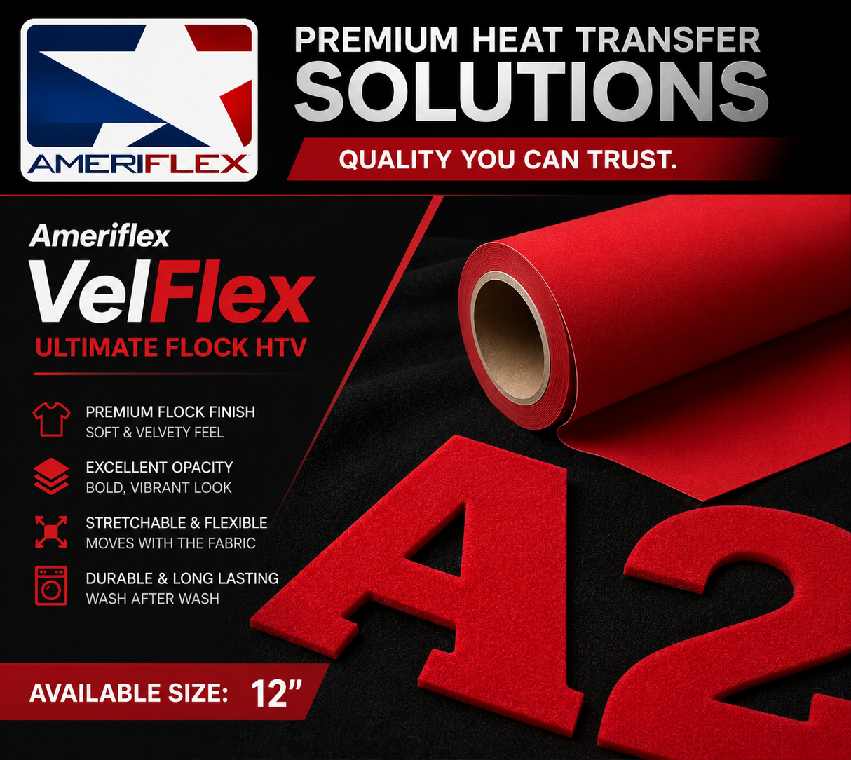 Ameriflex VelFlex Ultimate Flock HTV – 12"