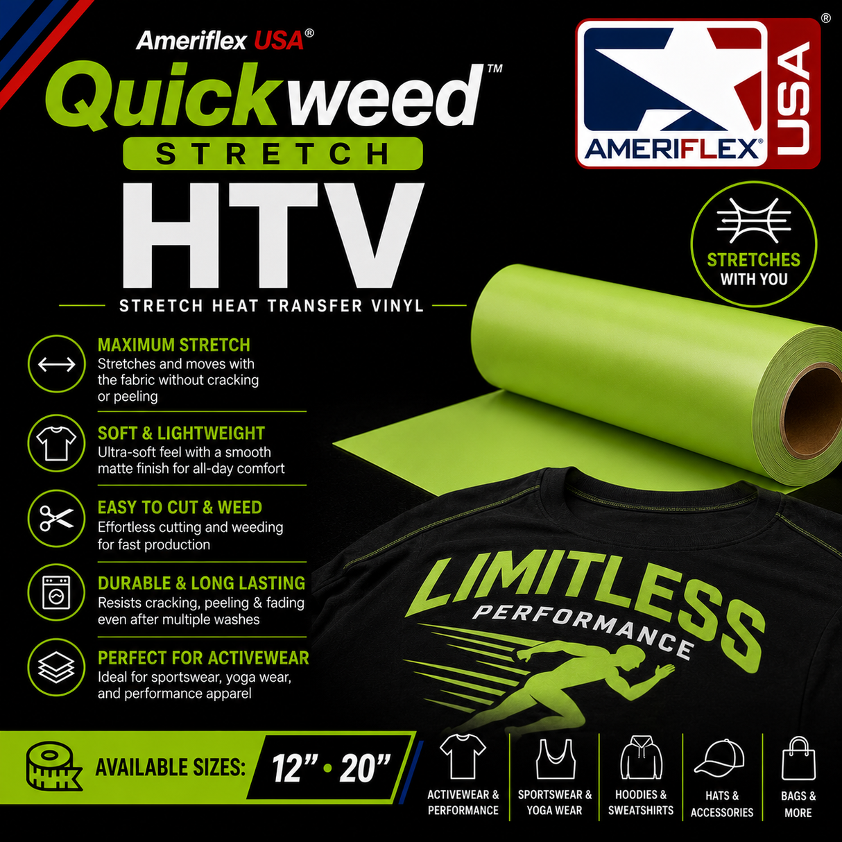 Quickweed™ Stretch HTV 12" & 20"