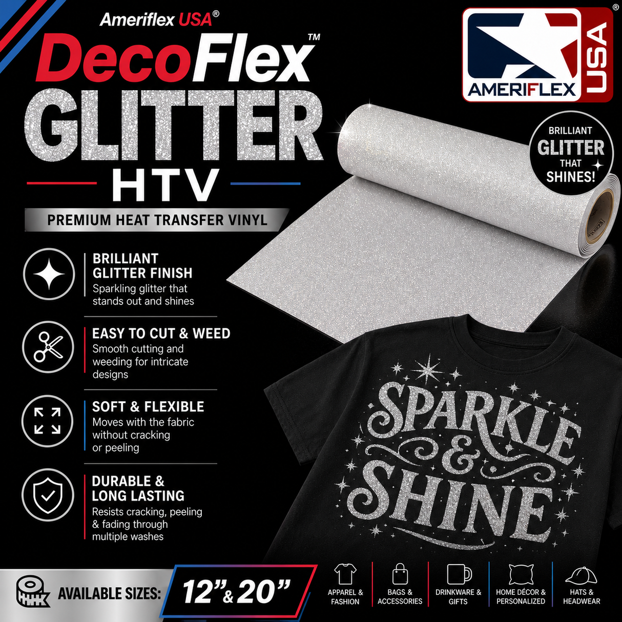 Ameriflex DecoFlex Glitter HTV – 12" & 20"