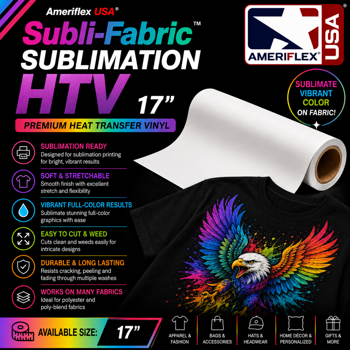 Subli-Fabric Sublimation HTV – 17"