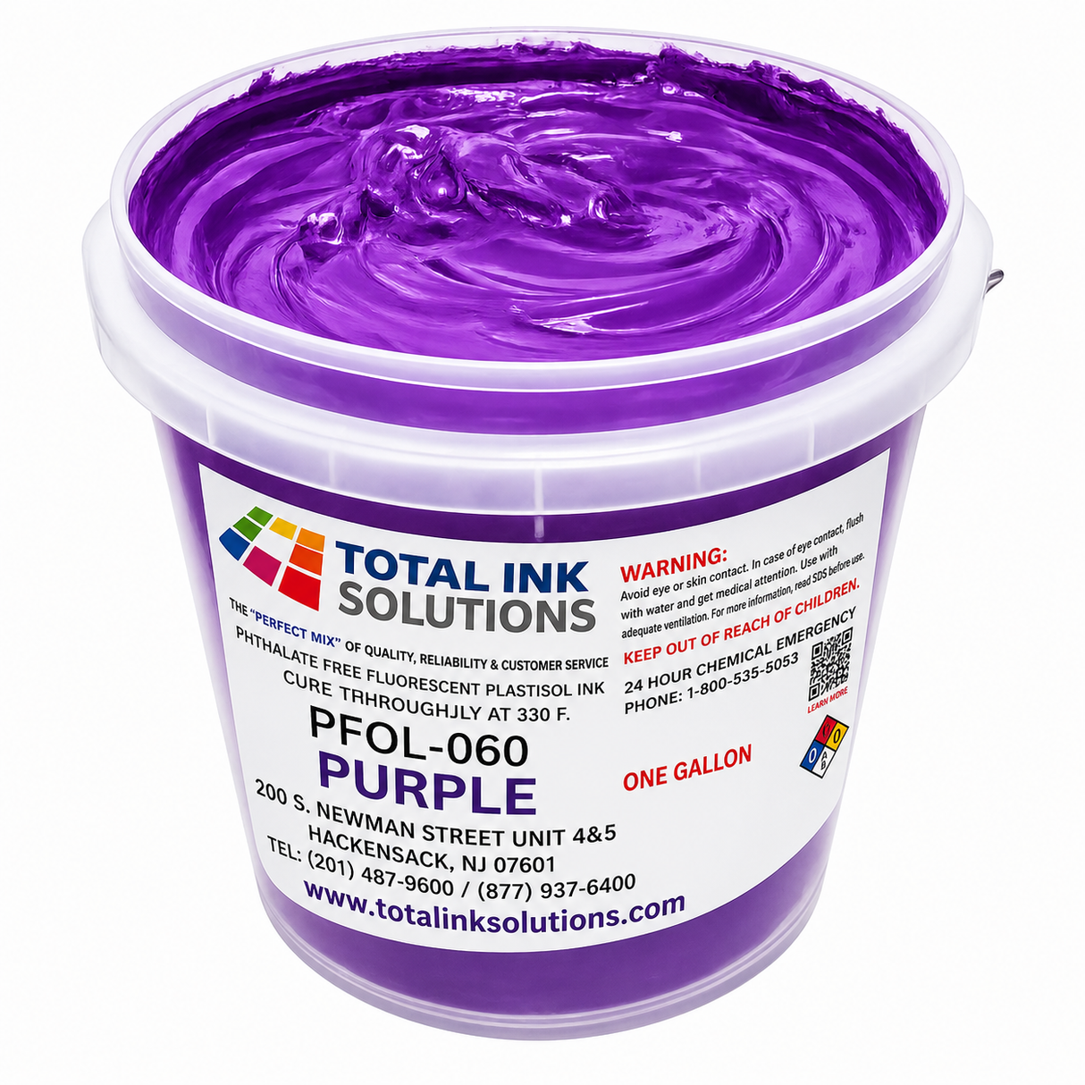 Fluorescent Plastisol Ink neon print glowing under blacklight