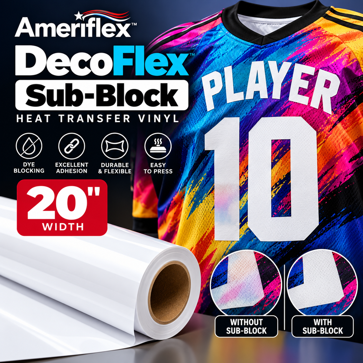 Ameriflex DecoFlex™ Sub Block Heat Transfer Vinyl – 20"