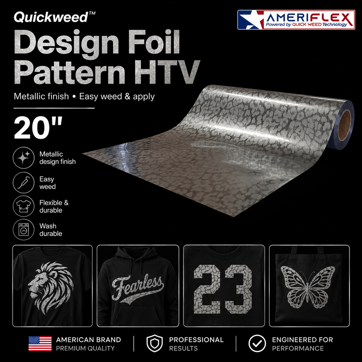 Quickweed™ Design Foil Pattern HTV – 20"