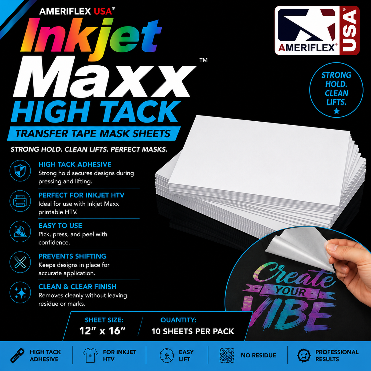 Inkjet Maxx High Tack Transfer Tape Mask Sheets