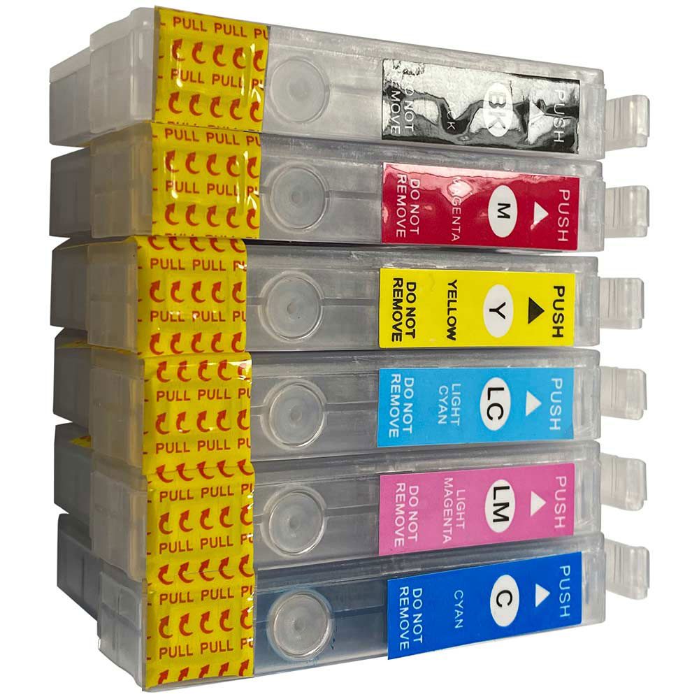 Epson 1430 Refillable Cartridge Set w/ 6 Syringes & Long Needles