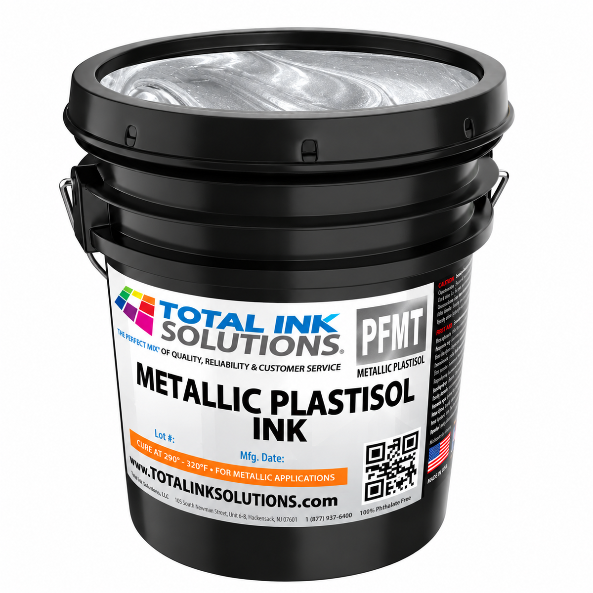 Metallic Plastisol Ink – 12 Colors – Gold, Silver, Copper & Black