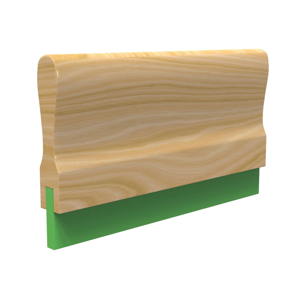 Wood handle screen printing squeegee