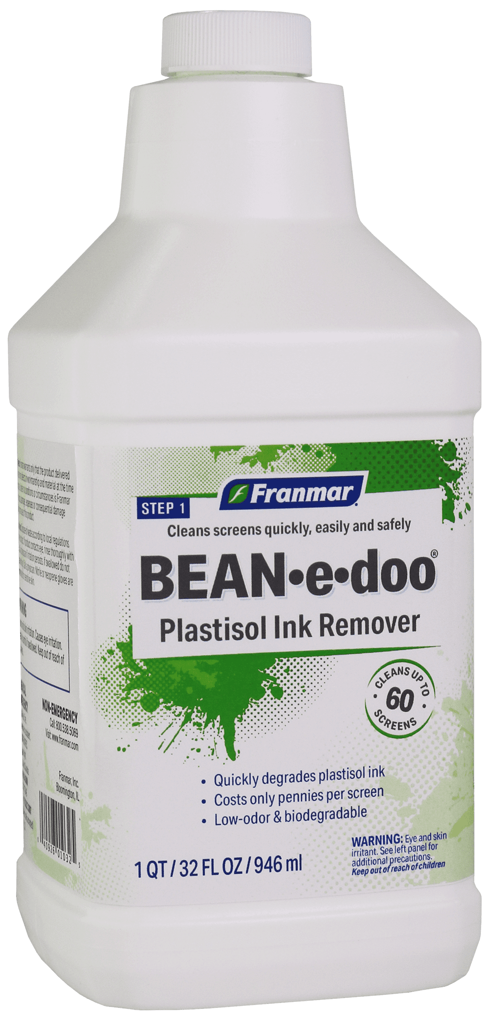 Franmar Bean-E-Doo plastisol ink remover
