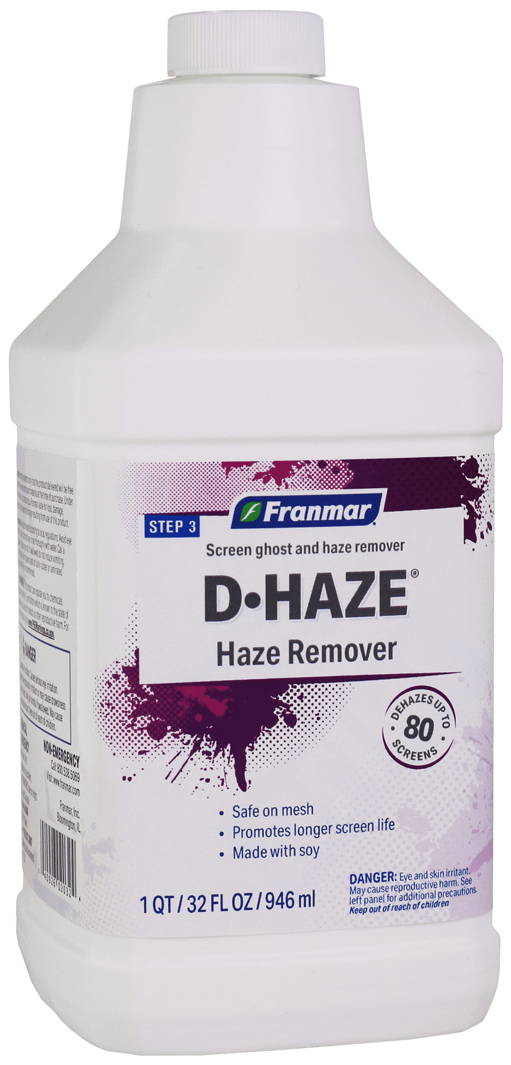 Screen printing dehazer and ghost image remover