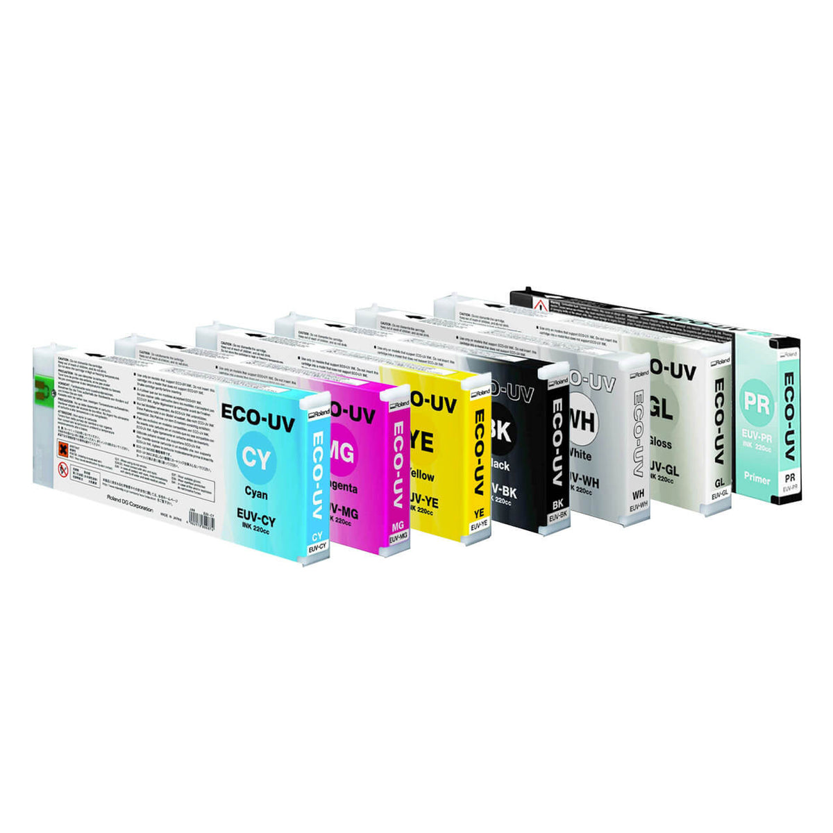 Roland eco-solvent and UV ink cartridges