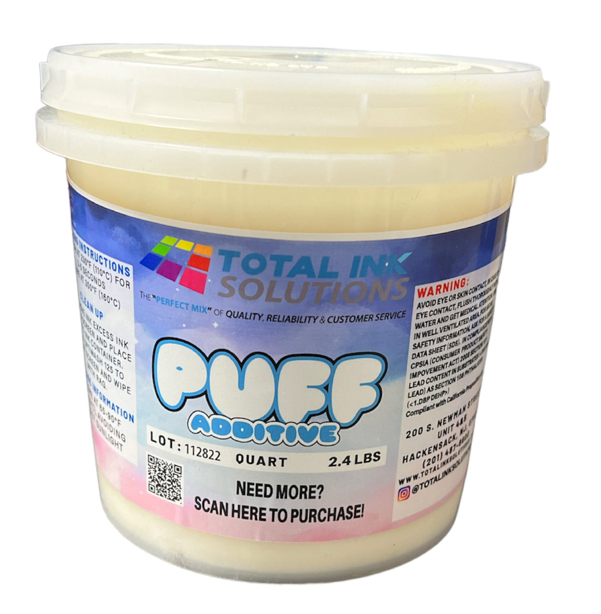 Puff additive agent for plastisol ink
