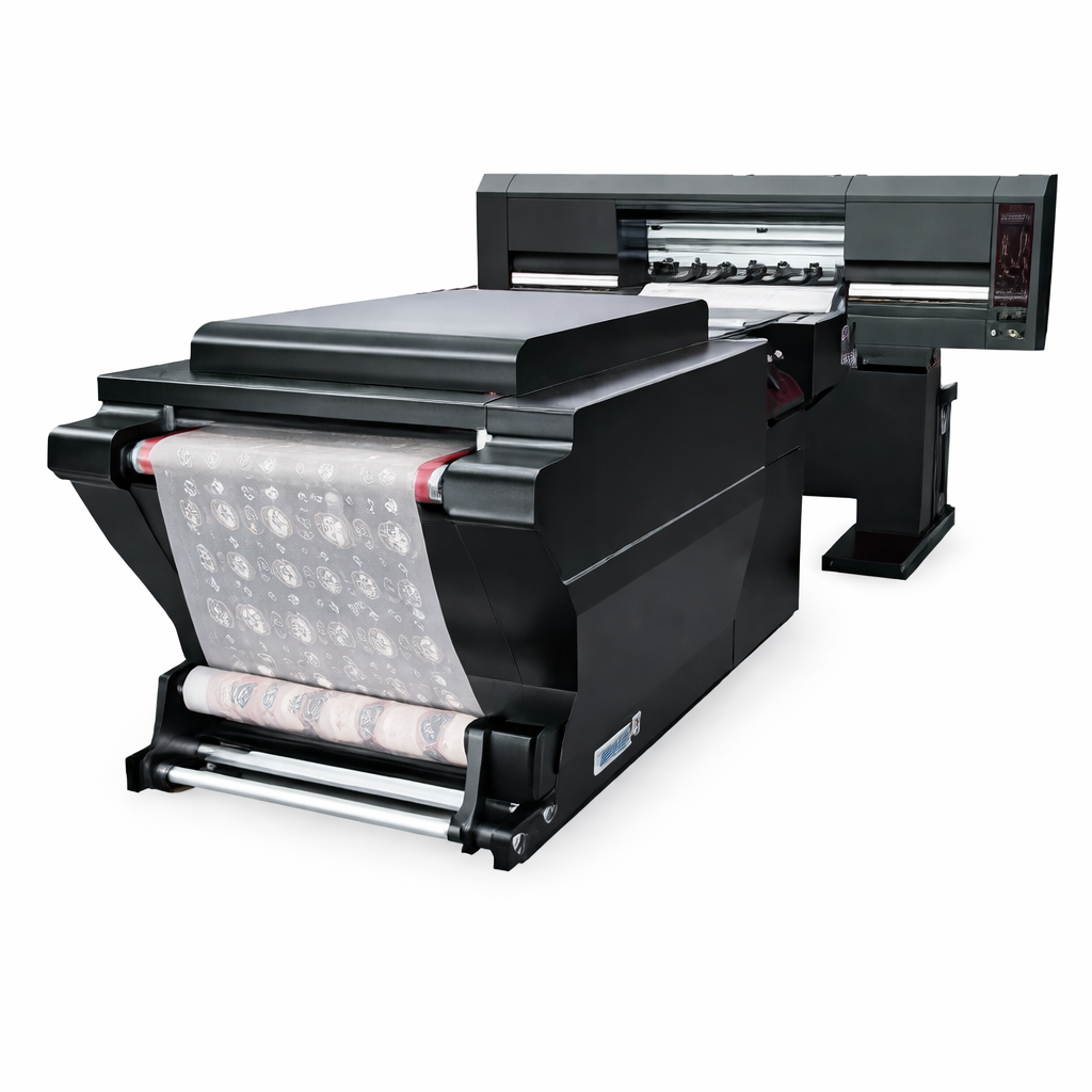 DTF printer and powder shaker system