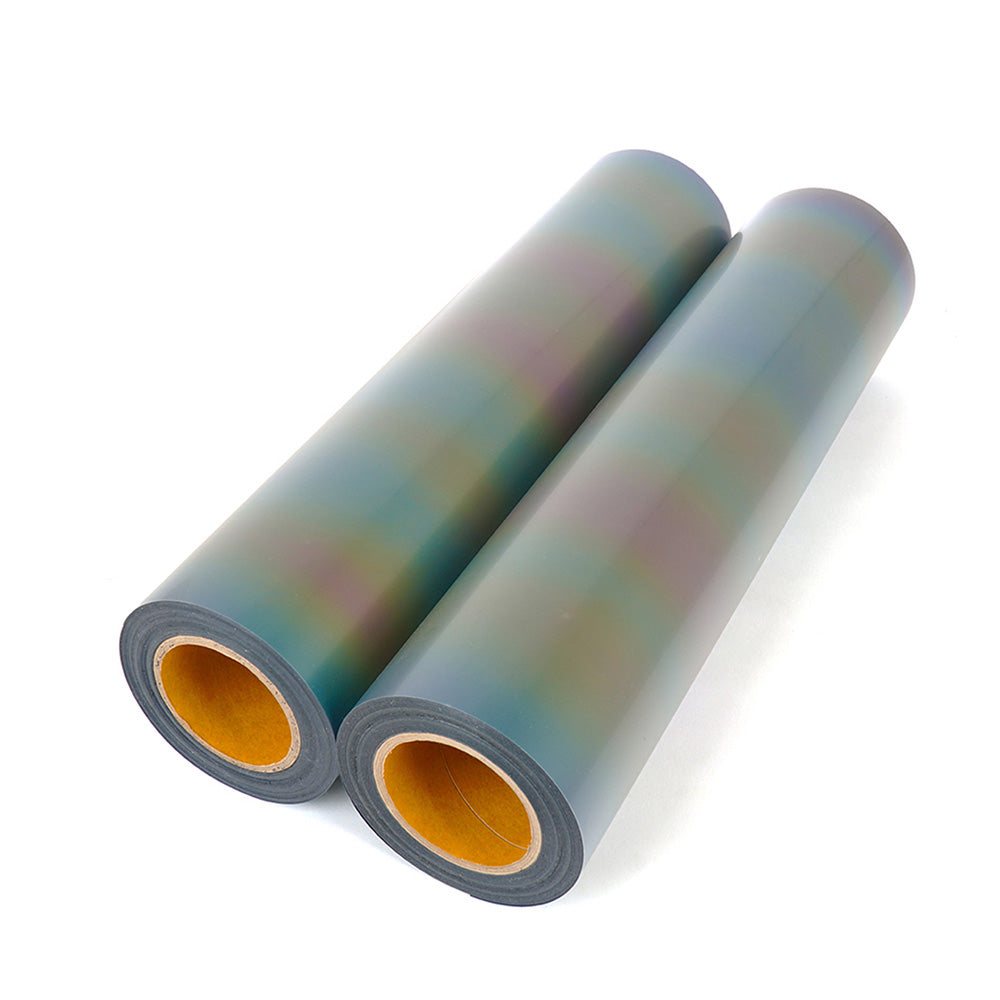 Retro rainbow reflective heat transfer vinyl