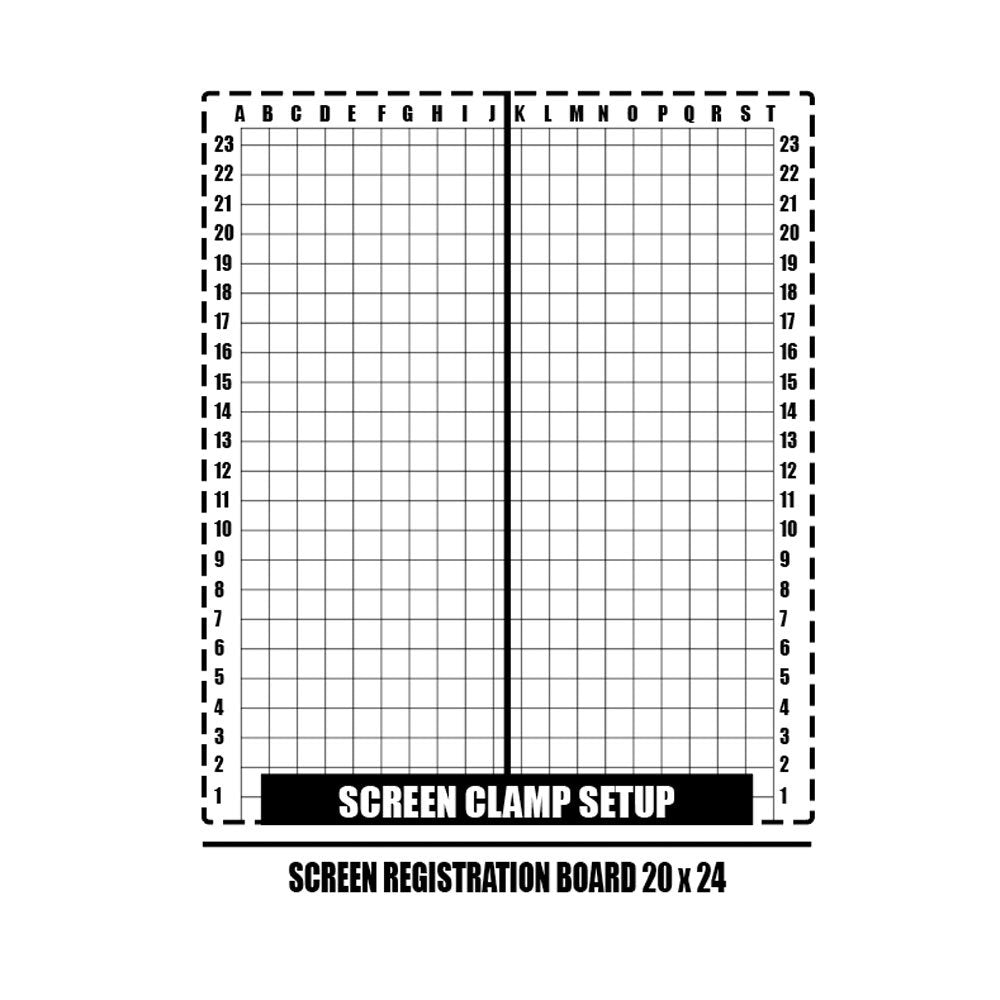Screen registration template for exposure units