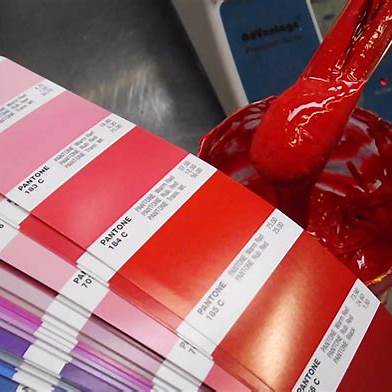 Pantone custom colour matched screen printing ink