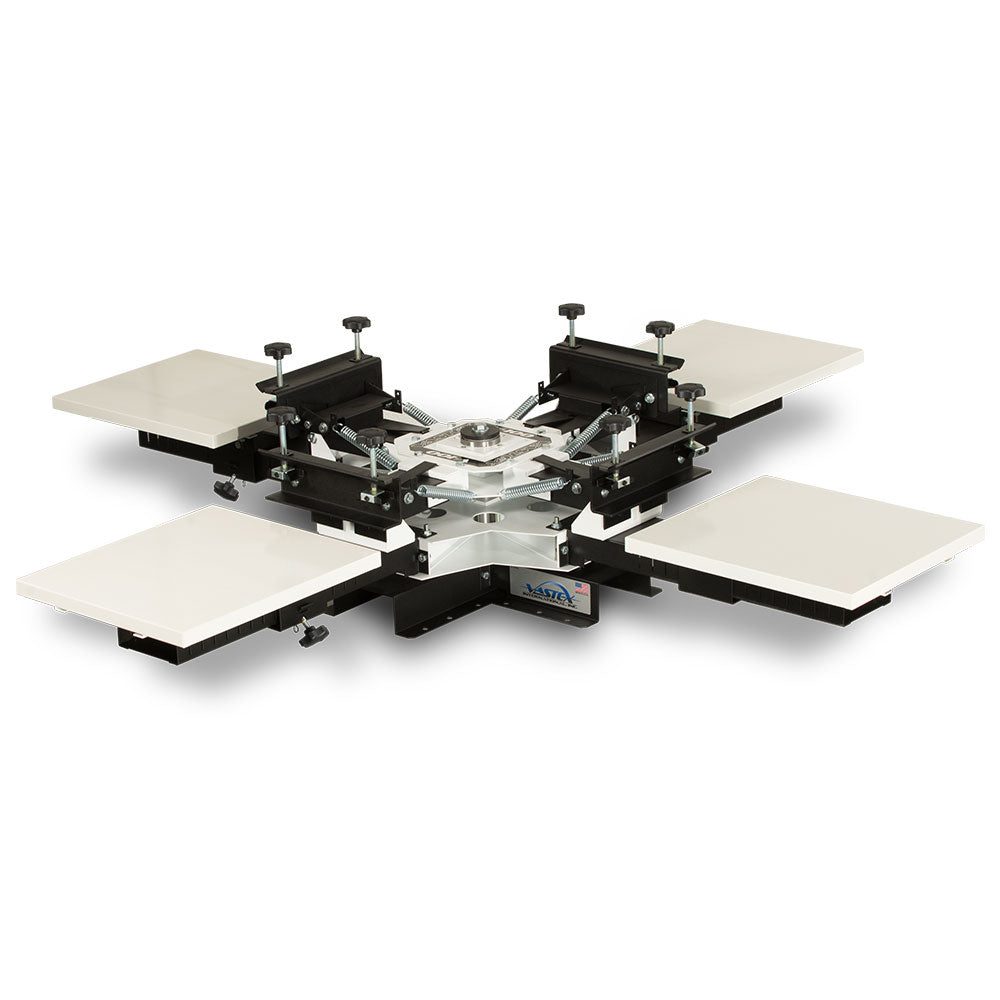 Vastex V-100 four station manual screen printing press