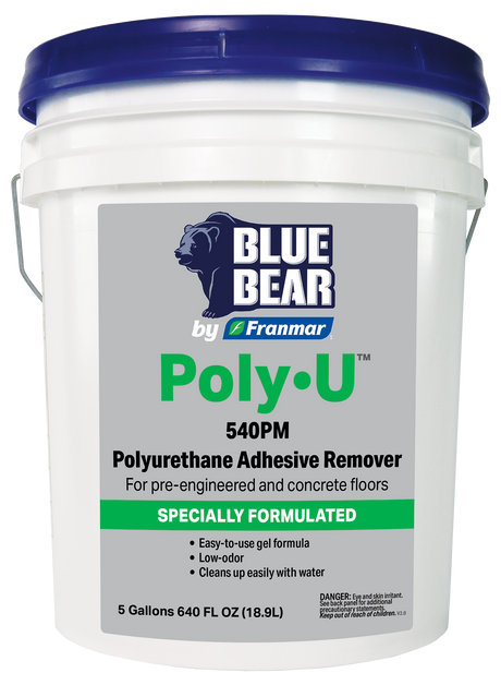Franmar BLUE BEAR Poly-U 540PM Polyurethane Adhesive Remover - 5 Gallons