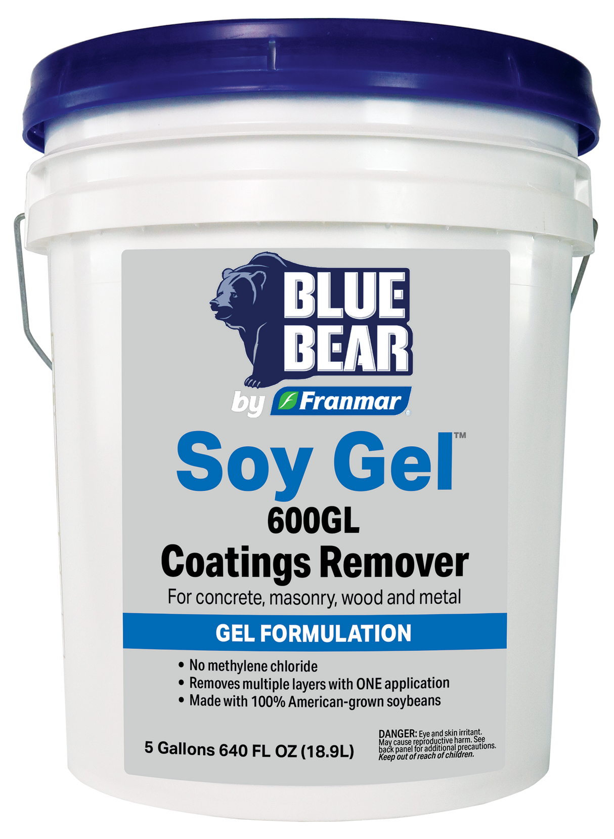 Franmar BLUE BEAR Soy Gel 600GL Coatings Remover - 5 Gallon