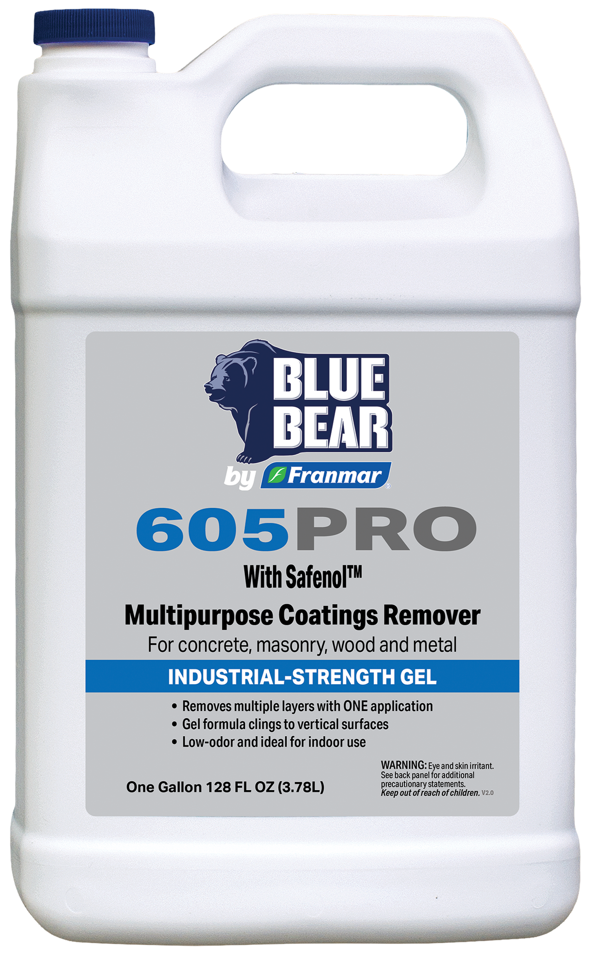 Franmar BLUE BEAR 605PRO Multipurpose Coatings Remover with Safenol - Gallon