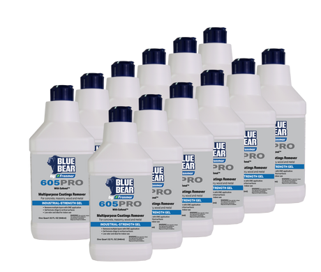 Franmar BLUE BEAR 605PRO Multipurpose Coatings Remover with Safenol - 12 Quart Case