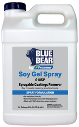 Franmar BLUE BEAR Soy Gel Spray 610SP Sprayable Coatings Remover - 2.5 Gallon
