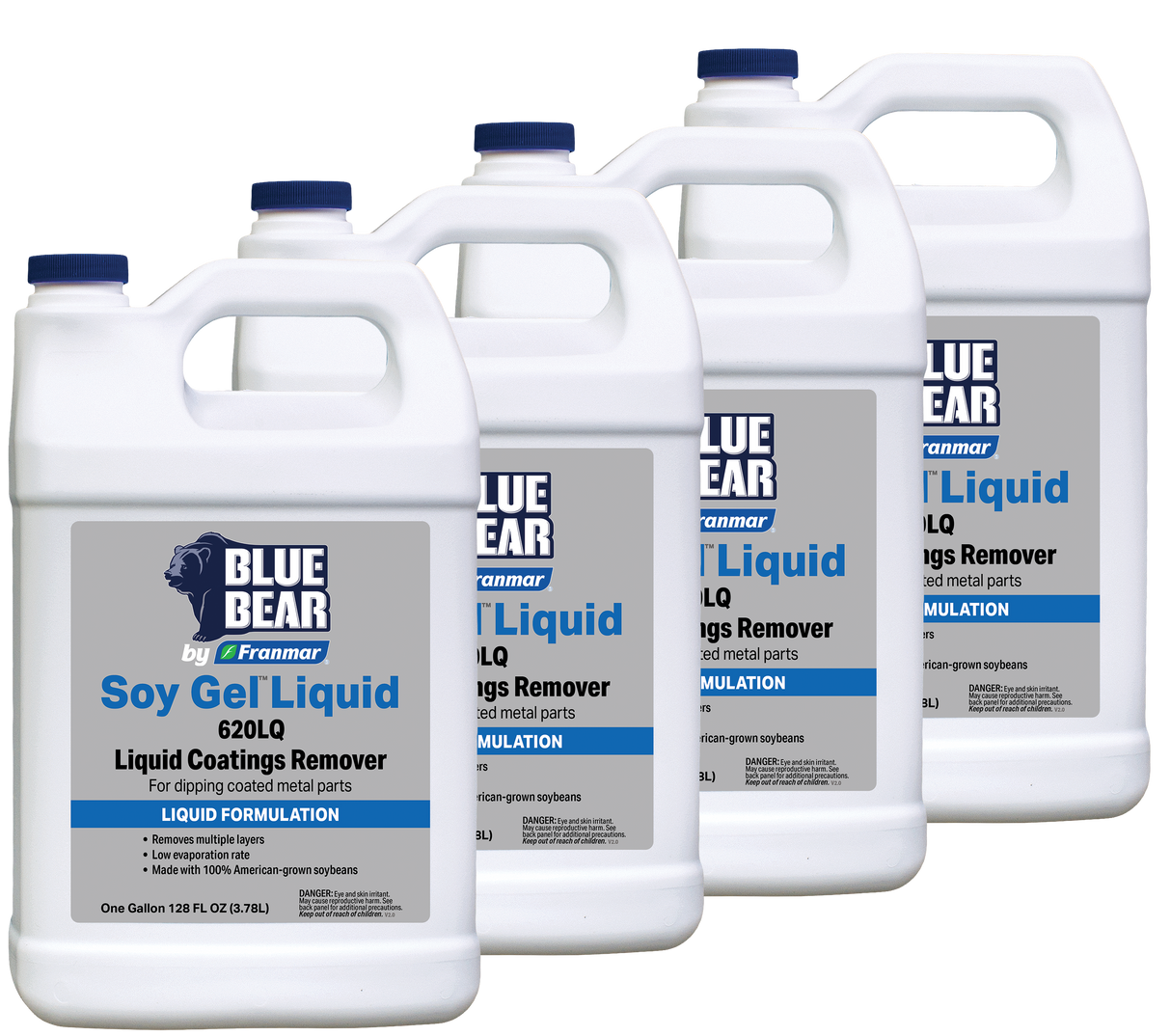 Franmar BLUE BEAR Soy Gel Liquid 620LQ Coatings Remover - 4 Gallon Case