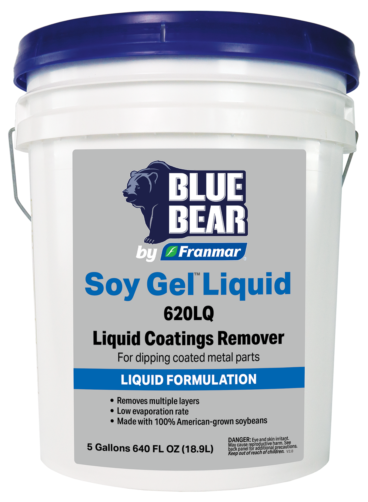 Franmar BLUE BEAR Soy Gel Liquid 620LQ Coatings Remover - 5 Gallon