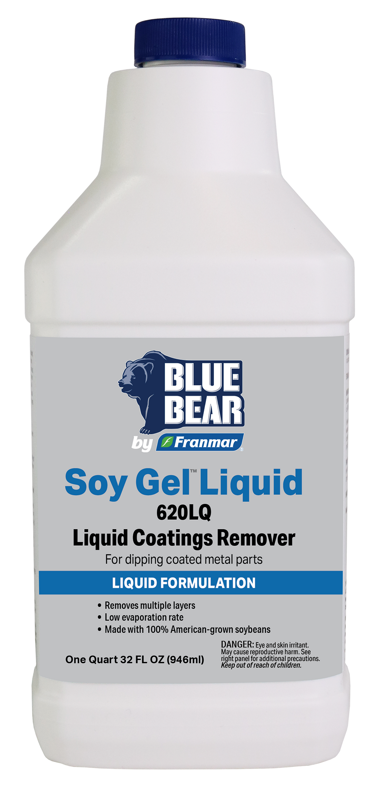 Franmar BLUE BEAR Soy Gel Liquid 620LQ Coatings Remover - Quart