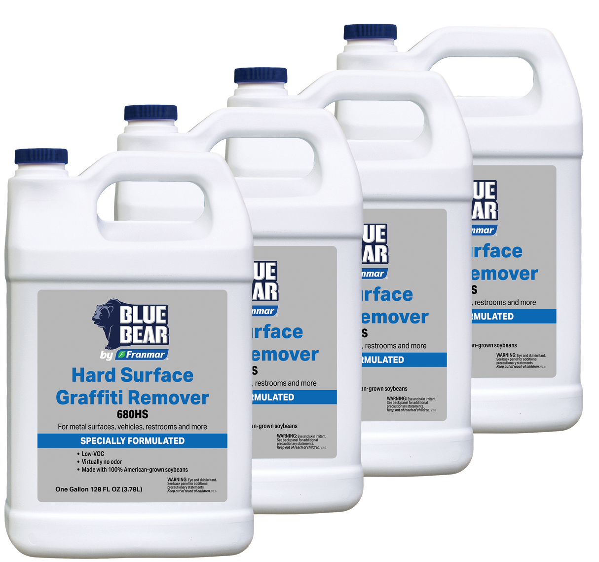 Franmar BLUE BEAR 680HS Hard Surface Graffiti Remover - 4 Gallon Case