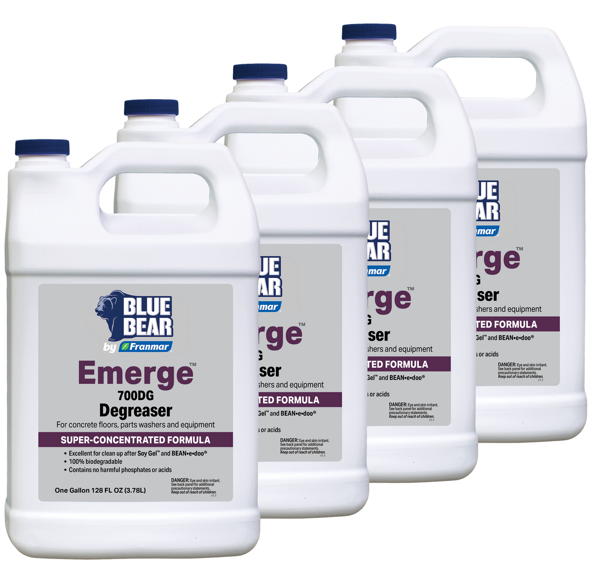 Franmar BLUE BEAR Emerge 700DG Degreaser - 4 Gallon Case
