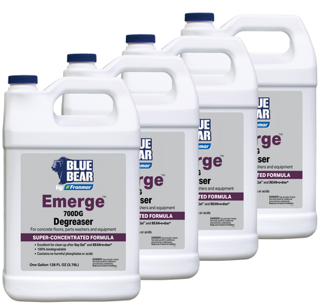 Franmar BLUE BEAR Emerge 700DG Degreaser - 4 Gallon Case