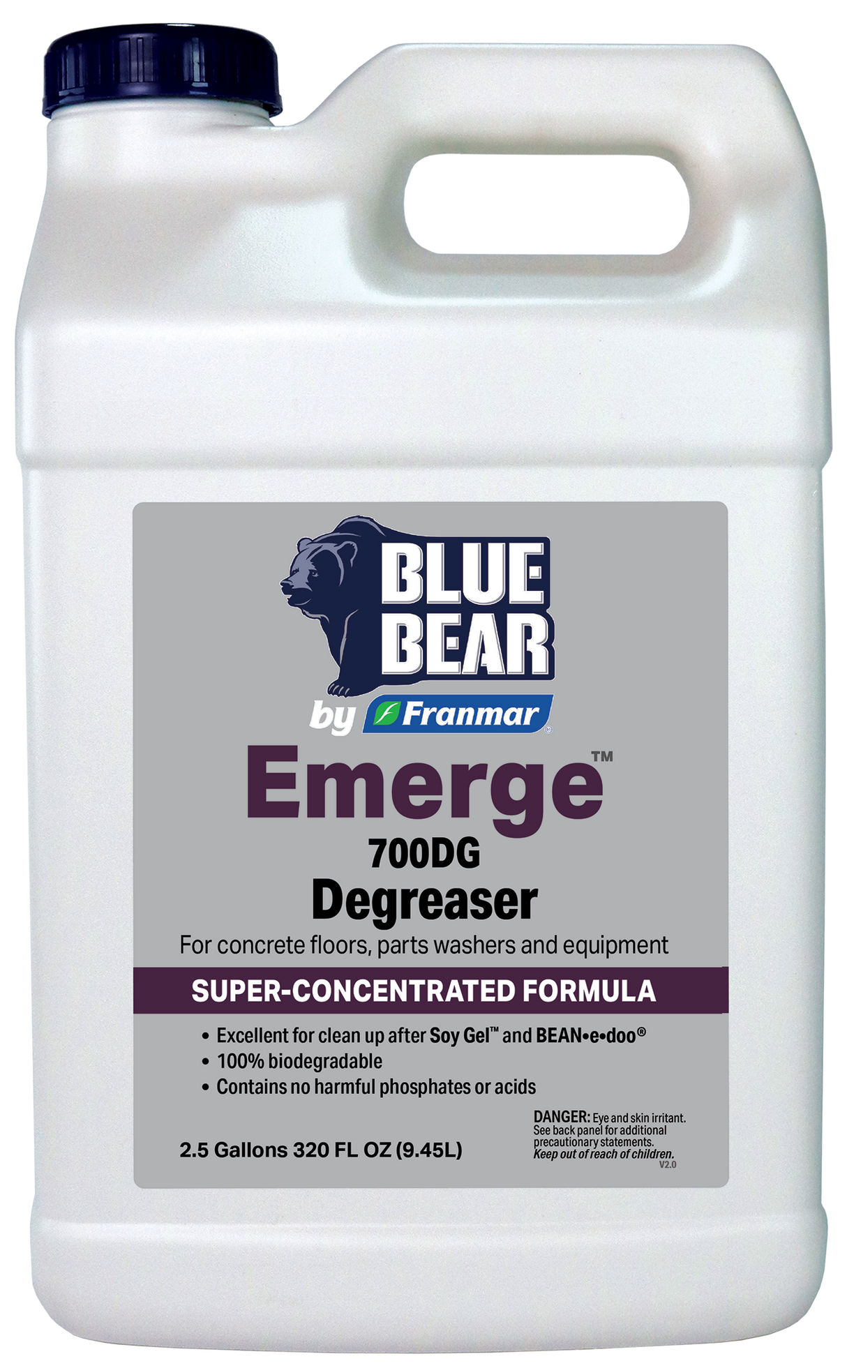 Franmar BLUE BEAR Emerge 700DG Degreaser - 2.5 Gallon