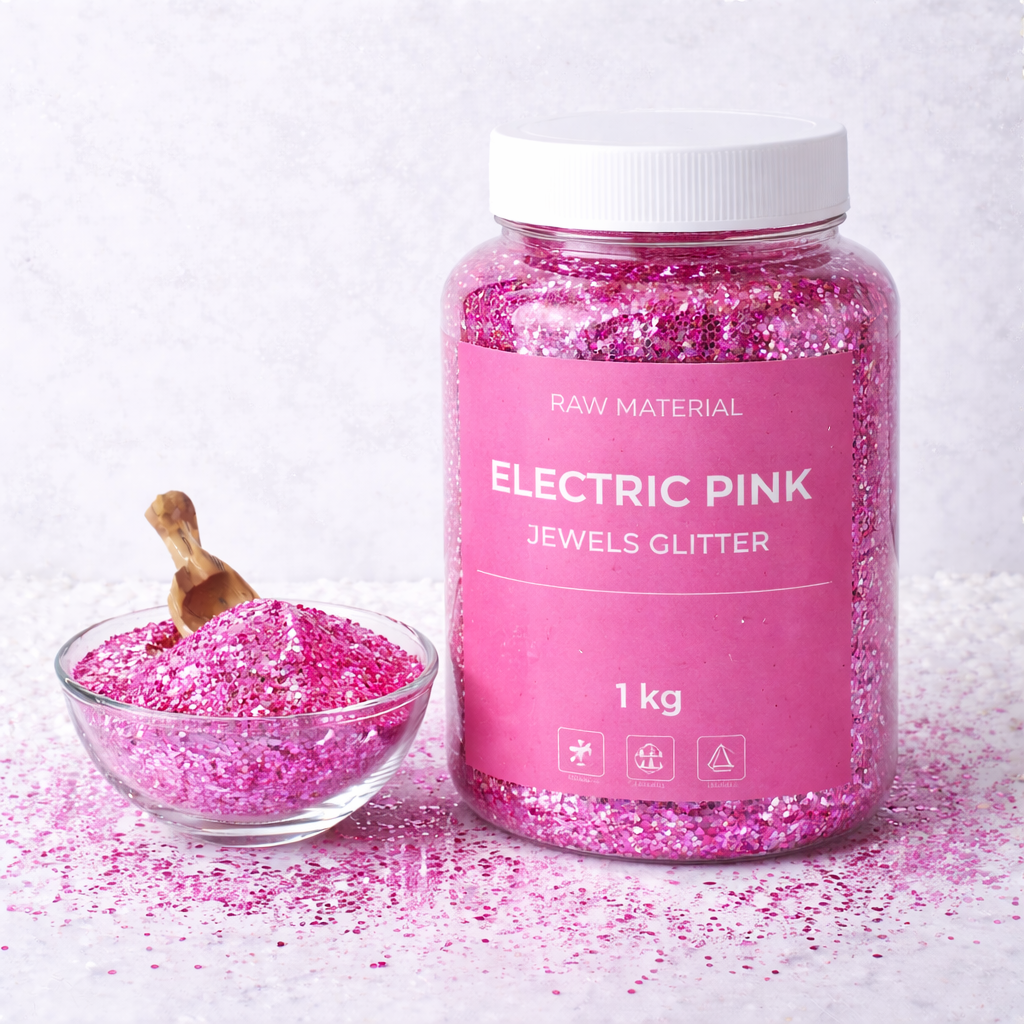 Raw Material Electric Pink Jewels Glitter