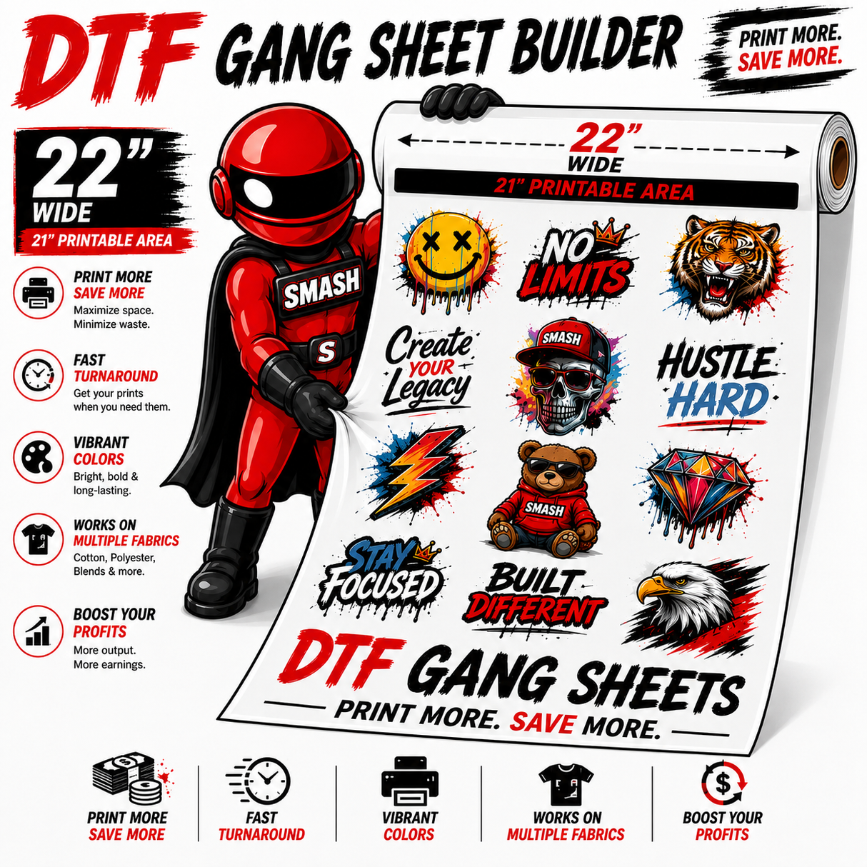 DTF Gang Sheet Builder – 22"