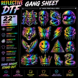 Reflective DTF Gang Sheet Upload 22"