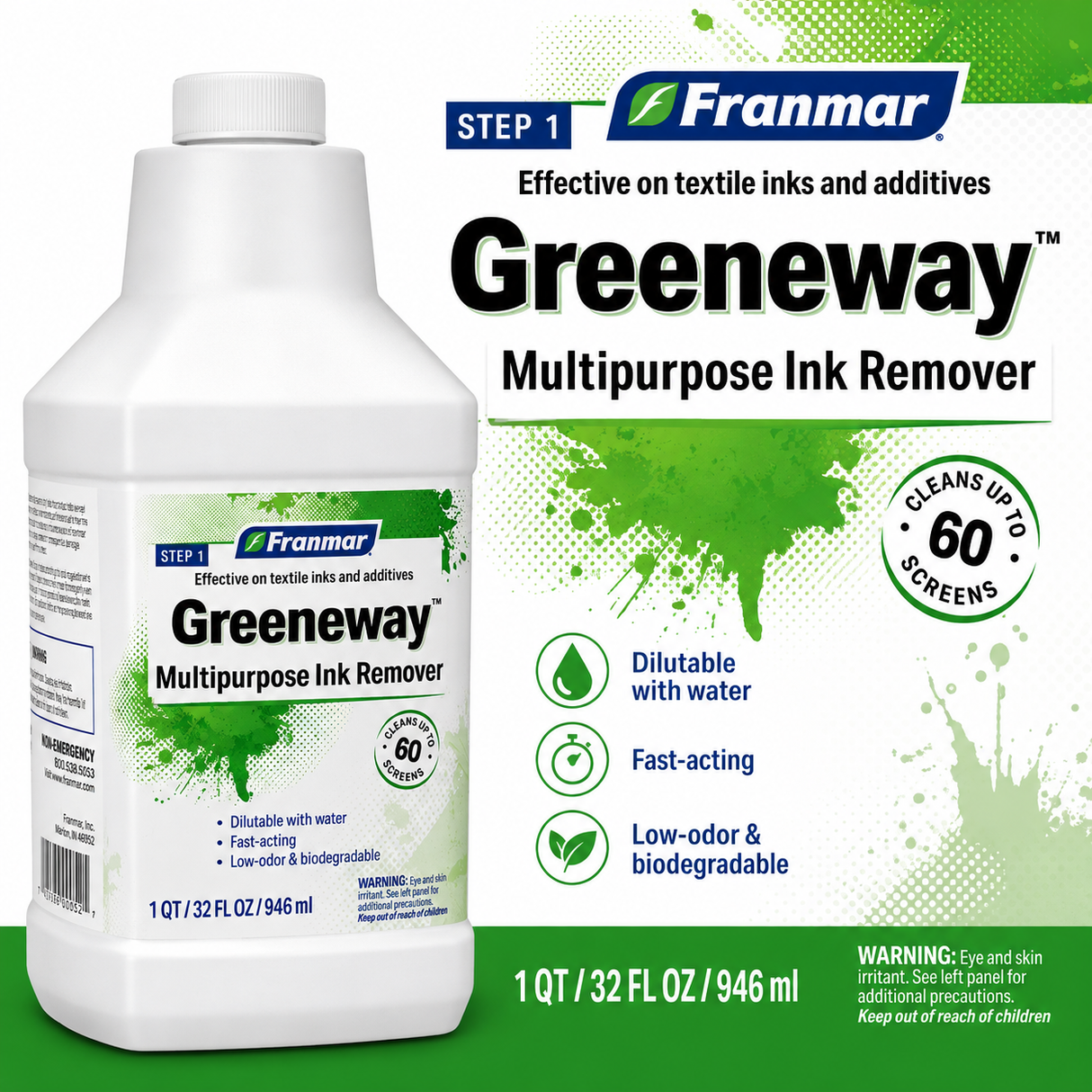 Franmar® Greeneway Multipurpose Ink Remover
