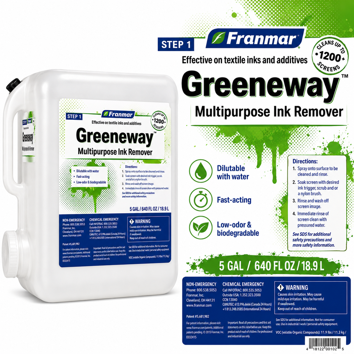 Franmar® Greeneway Multipurpose Ink Remover