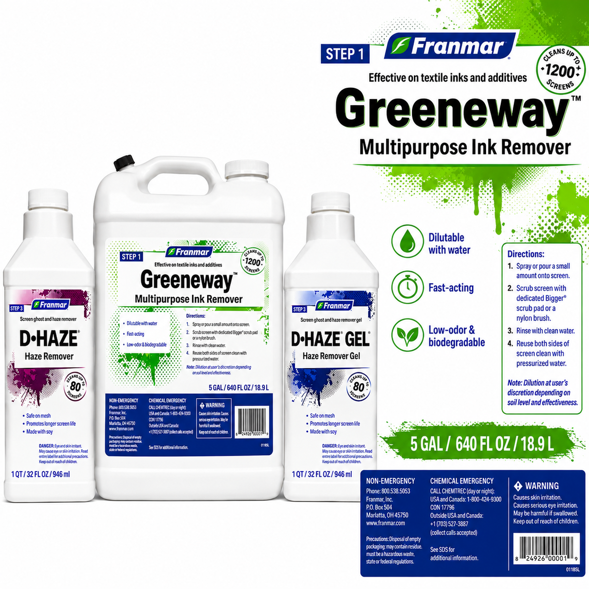 Franmar® Greeneway Multipurpose Ink Remover