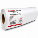 General Formulations Gen220 Gloss White 6 mil Semi-Rigid Permanent Adhesive Vinyl