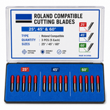 Roland Compatible Cutting Blades – 25°, 45° & 60°