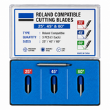 Roland Compatible Cutting Blades – 25°, 45° & 60°