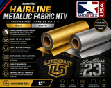 Ameriflex™ Hairline Metallic Fabric HTV – Gold & Silver 15"