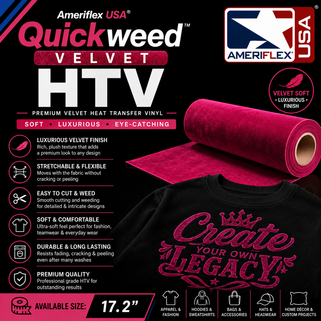 Quickweed™ Velvet HTV – 17.2"