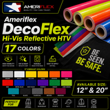 Ameriflex DecoFlex Hi-Vis Reflective HTV (18 Colors) – 12" & 20"