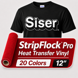 Siser StripFlock Pro flocked heat transfer vinyl 12 inch