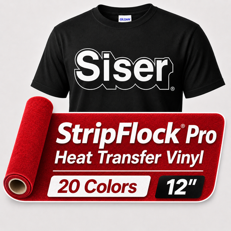 Siser StripFlock Pro flocked heat transfer vinyl 12 inch